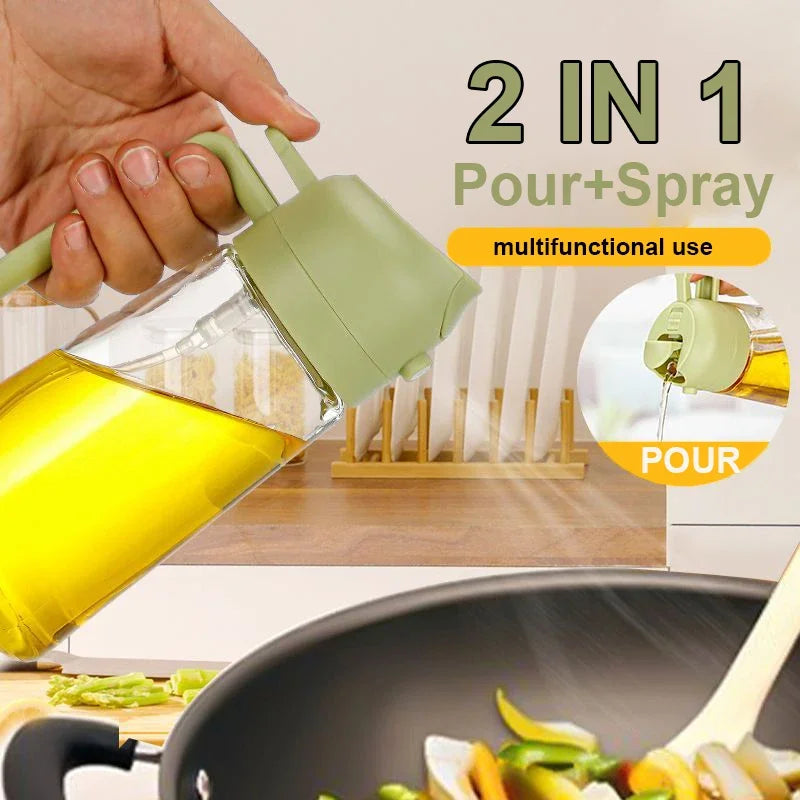 Pour And Spray Oil Dispenser Bottle For Olive Oil