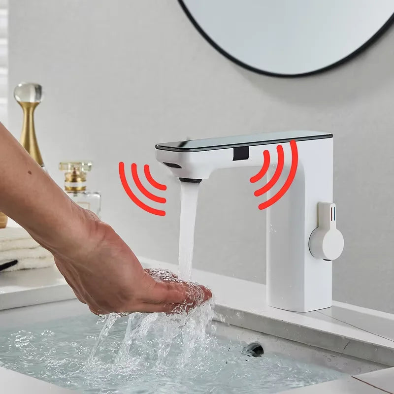Shinesia Touch Sensor Bathroom Basin Faucet With LED Temperature Display