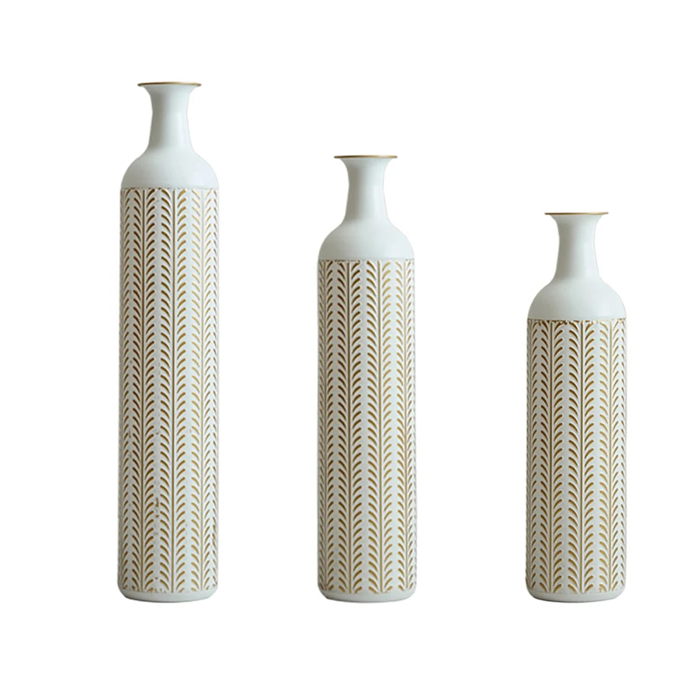 TWISTER.CK Floor Vase Set Modern Metal Drop Shaped Vases