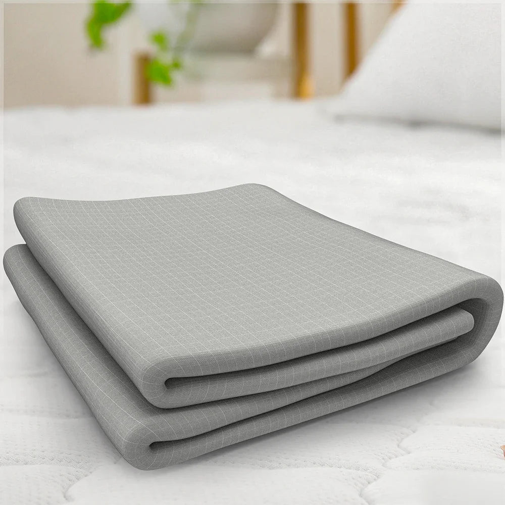 Astarexin Earthing Fitted Sheet Organic Cotton With Conductive Silver Fiber