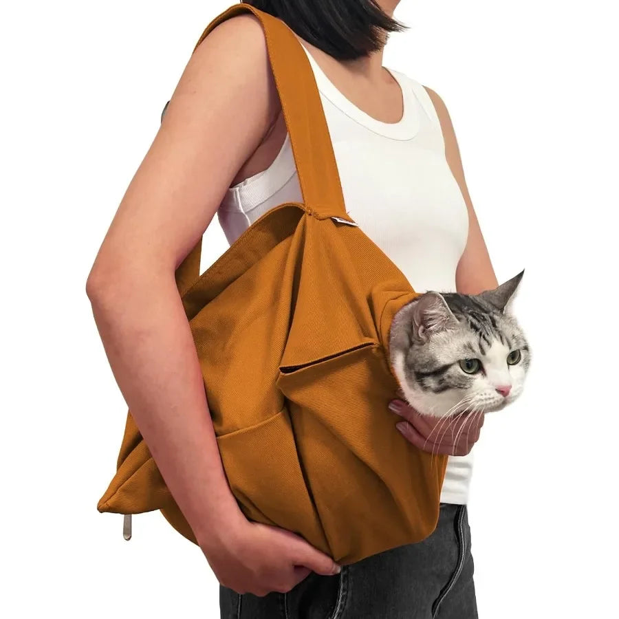 Cozy Travel Cat Carrier Pouch Soft Sided Sling Bag