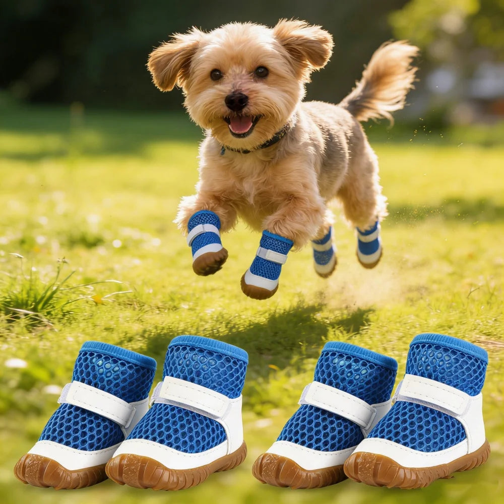 Waterproof Mesh Dog Boots Anti-Slip For Hot Pavement