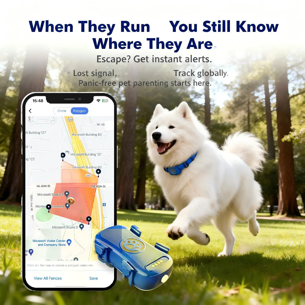WANWAYTECH GPS Pet Tracker for Dogs and Cats Real Time