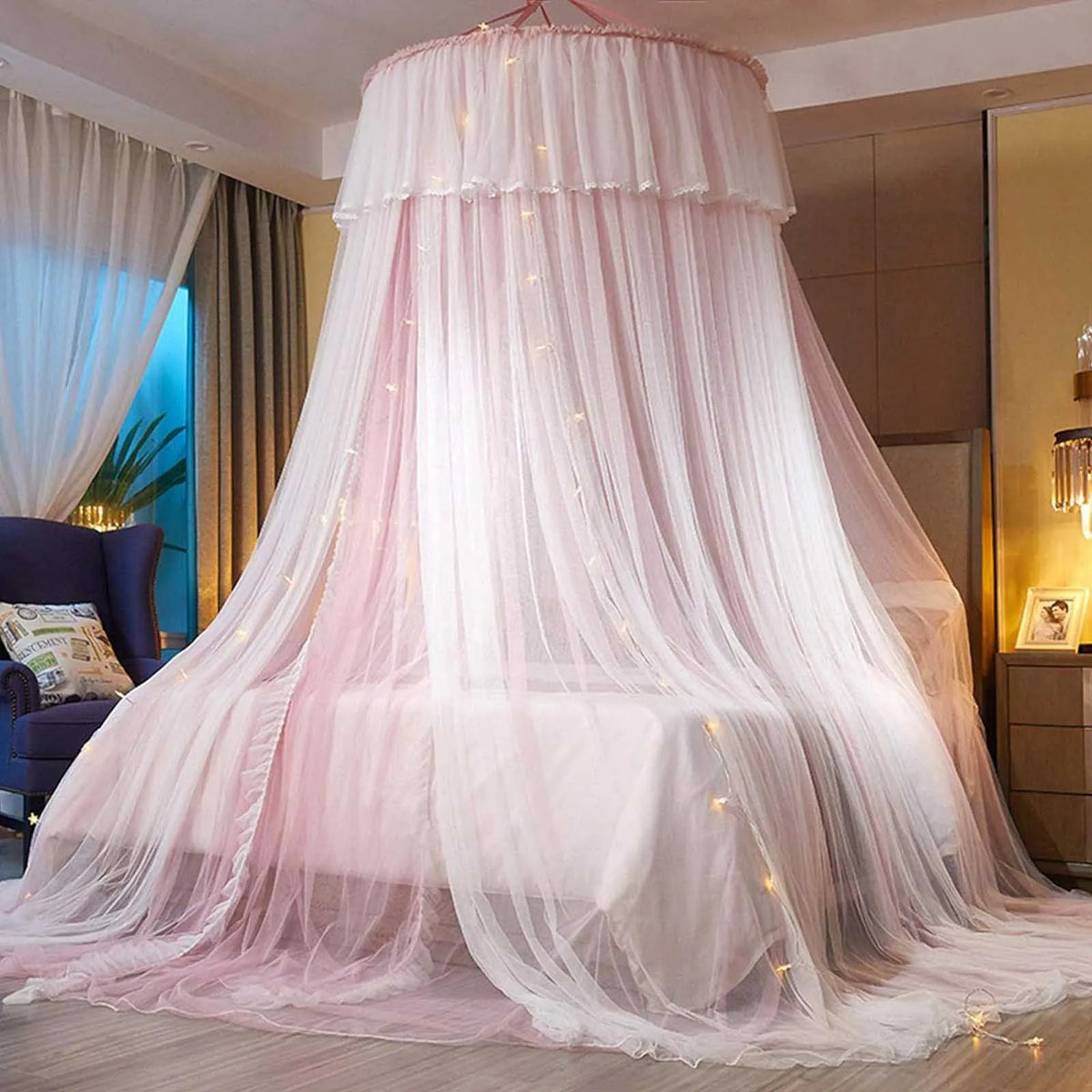 Princess Bed Canopy Dome Mosquito Net for Girls Bed