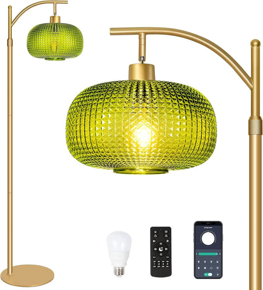 XMSJ Mid Century Dimmable Floor Lamp With Remote