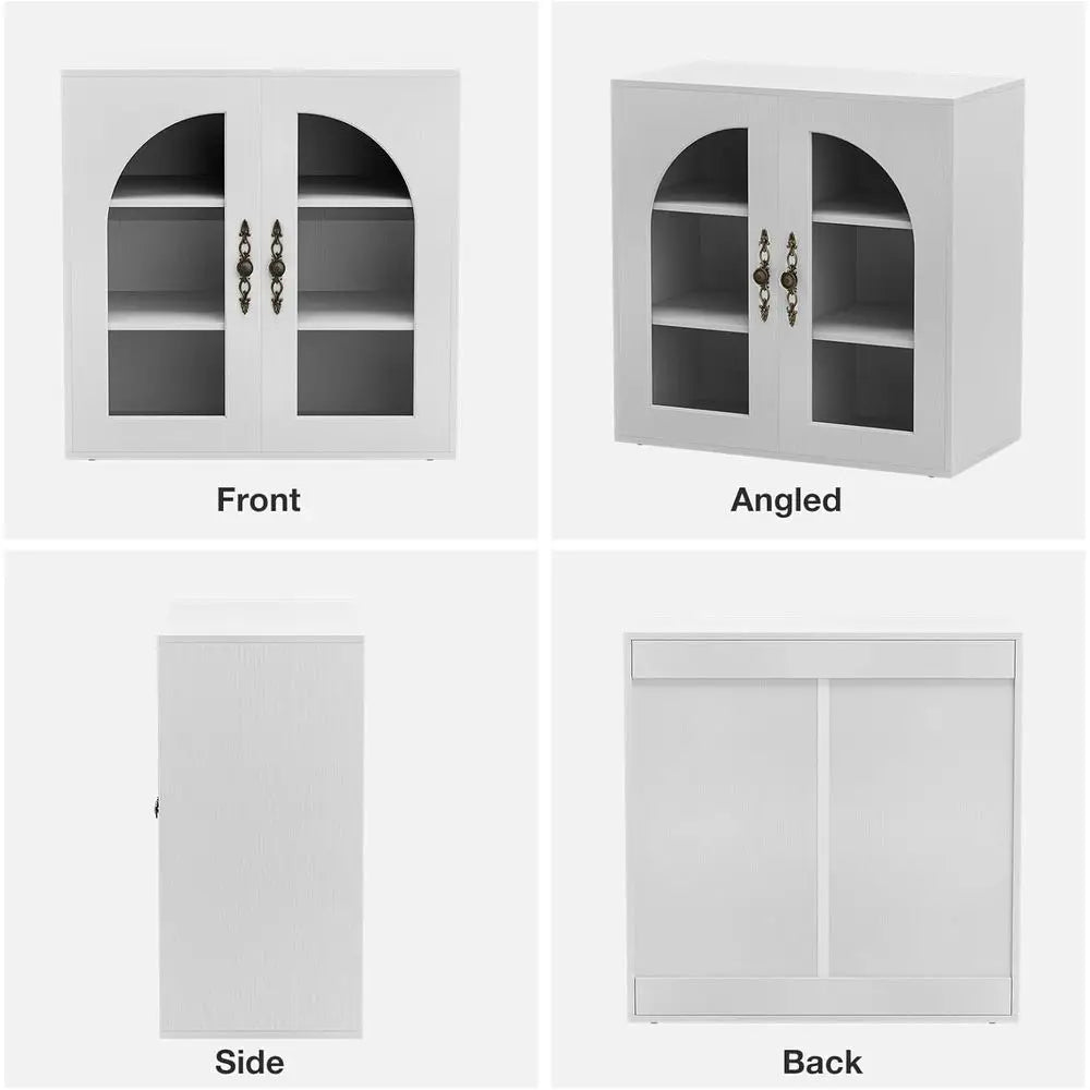 20-29 Gallon Tank Stand With Adjustable Shelves Glass Door Aquarium Cabinet