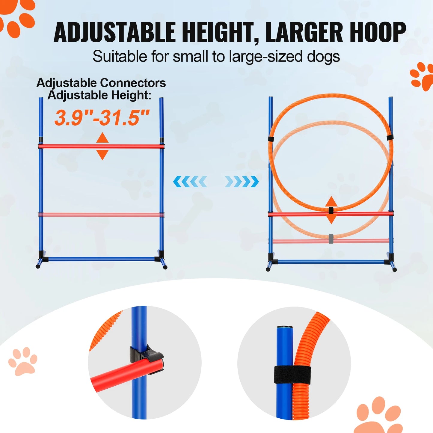 SucceBuy Dog Agility Training Set With Adjustable Hurdles