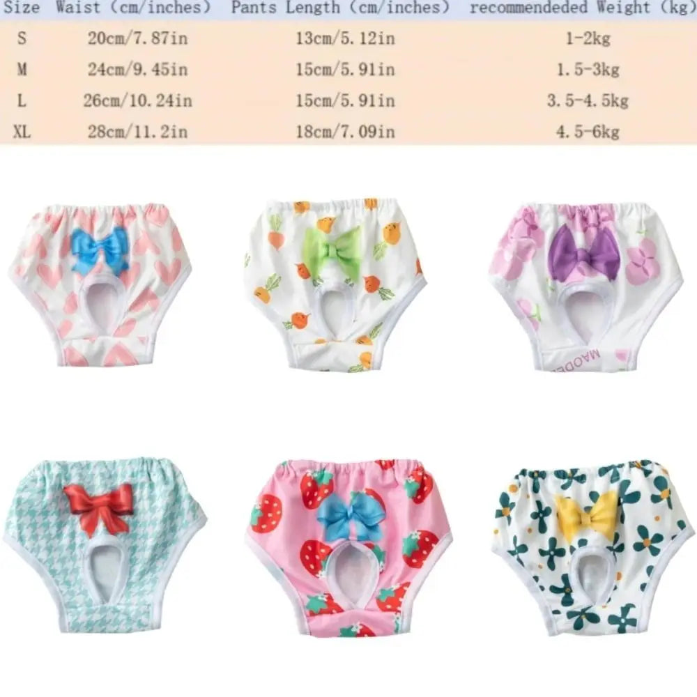 Washable Dog Menstrual Diaper Leakproof Cartoon Print
