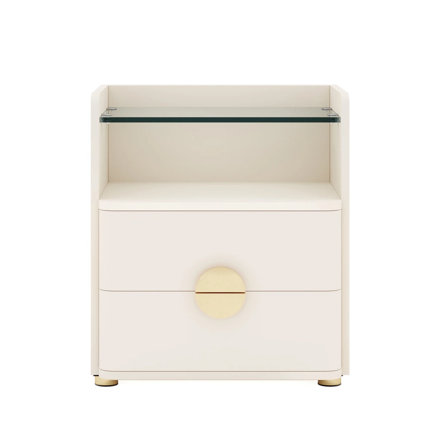 Tribesigns Nightstand 2 Drawer Modern Bedside Table Open Storage