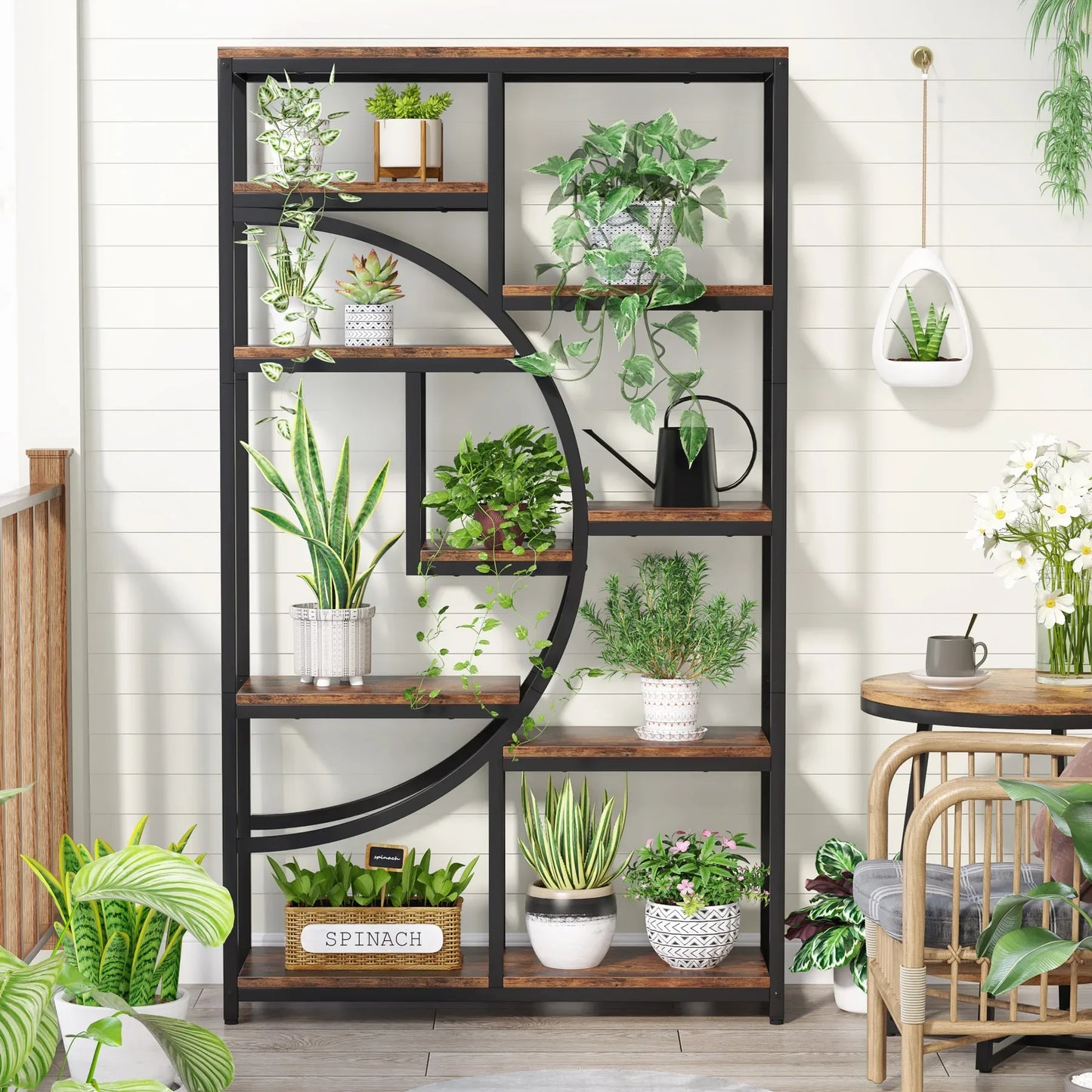 Tribesigns 5 Tier Industrial Etagere Bookcase Storage