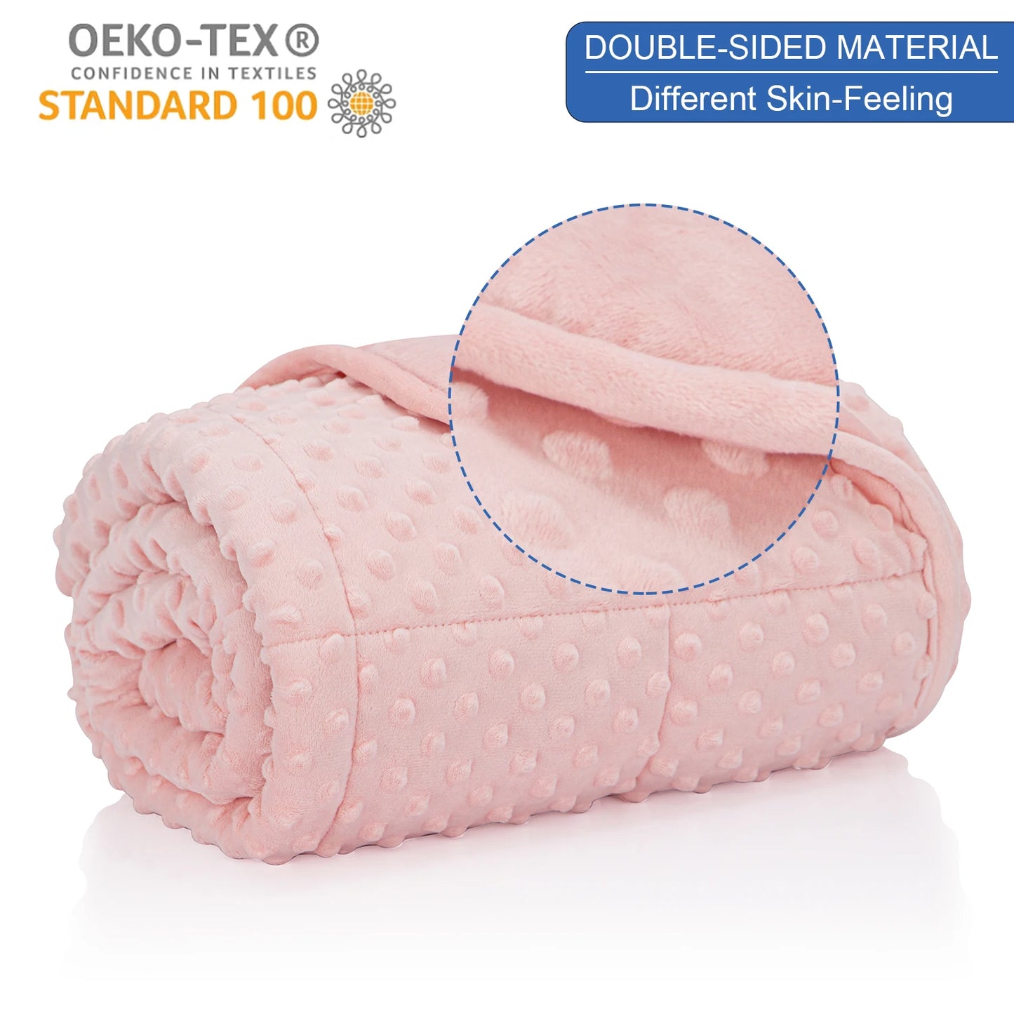 Huloo Sleep Weighted Minky Throw Blanket With Glass Beads