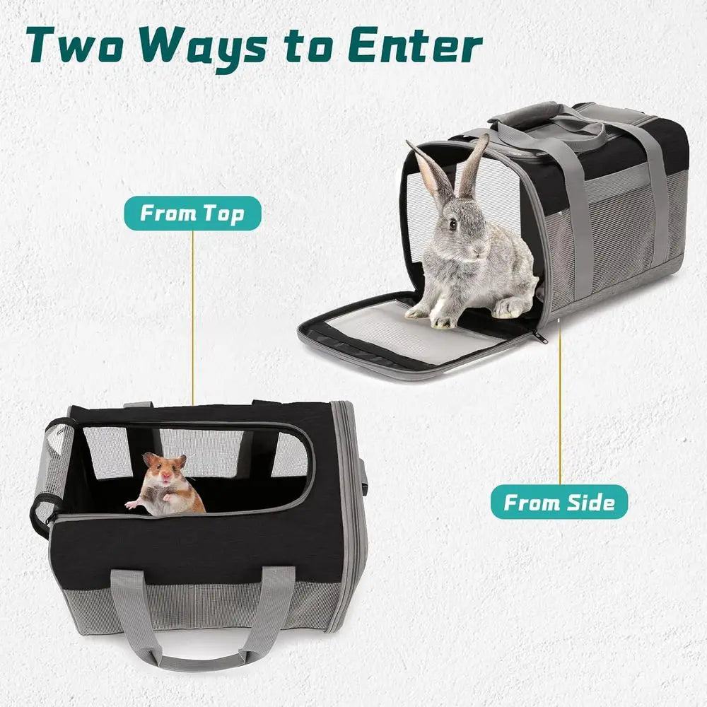 Bunny Carrier Travel Bag For Small Pets Breathable Nylon