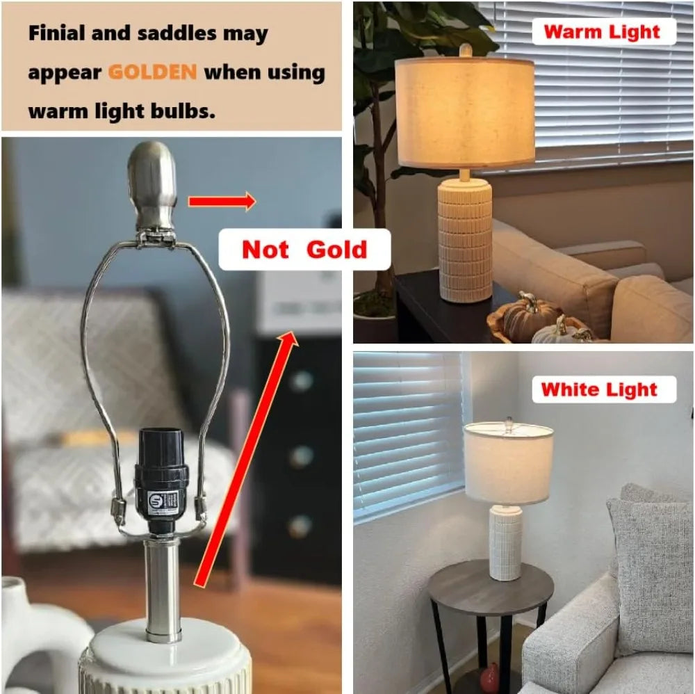 Modern Ceramic Table Lamps Set Of 2 For Living Room Nightstands