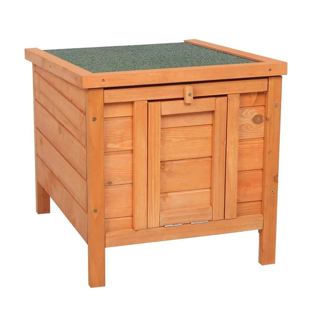 Weatherproof Outdoor Wooden Bunny Hutch for Small Pets