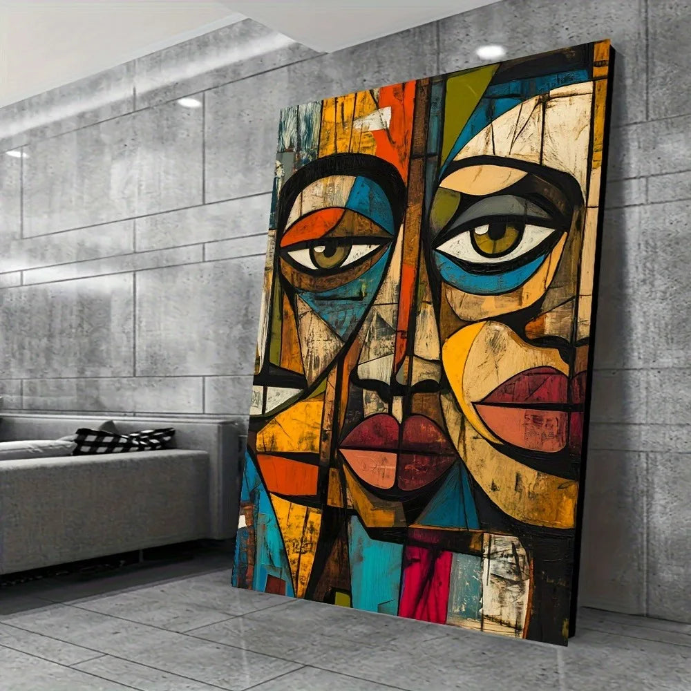 Frameless Modern African Abstract Art Canvas Print For Interior Decor