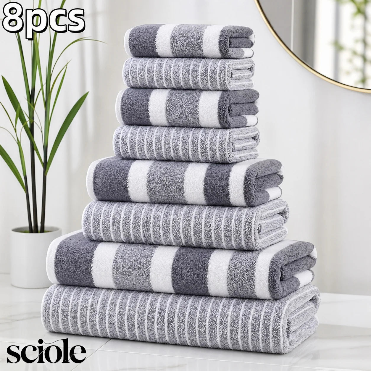 Ultra Absorbent Microfiber Towel Set For Bathroom Spa Use