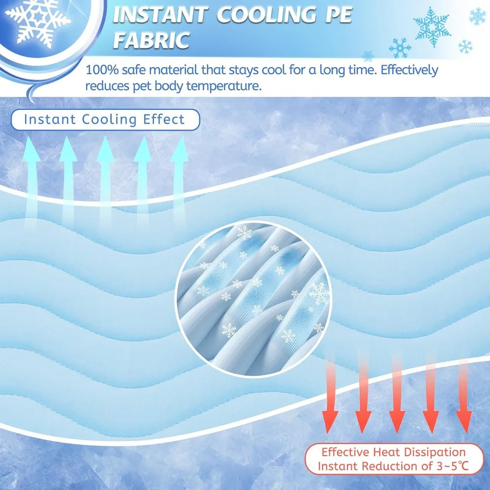 Dog Cooling Mat Self Cooling Non Slip Washable For Indoor Outdoor