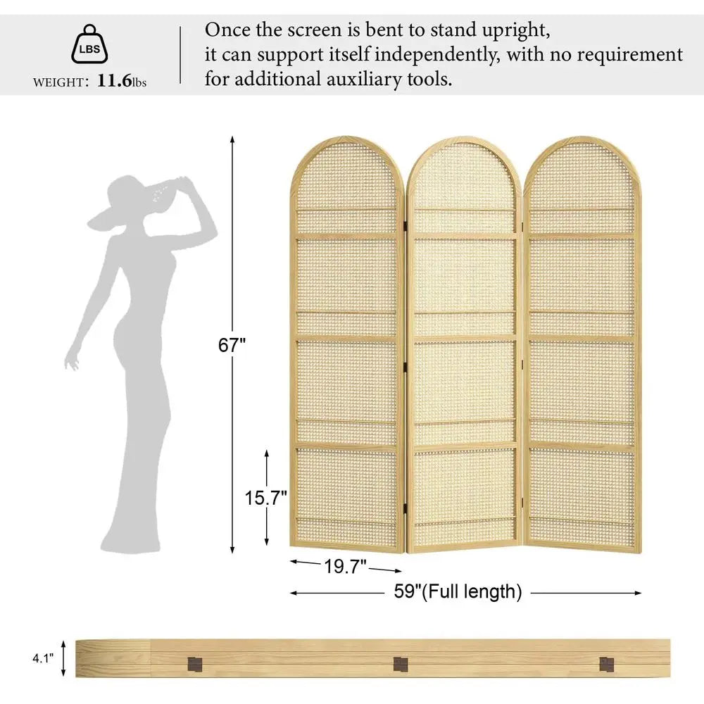 Room Divider With Builtin Bookshelf Foldable Privacy Screen Portable Partition