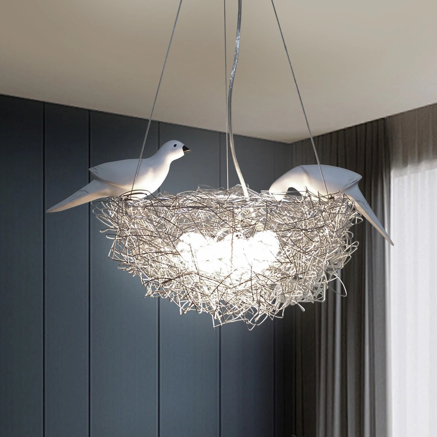Bird Nest LED Chandelier 25W 4000K Ceiling Light Living Room