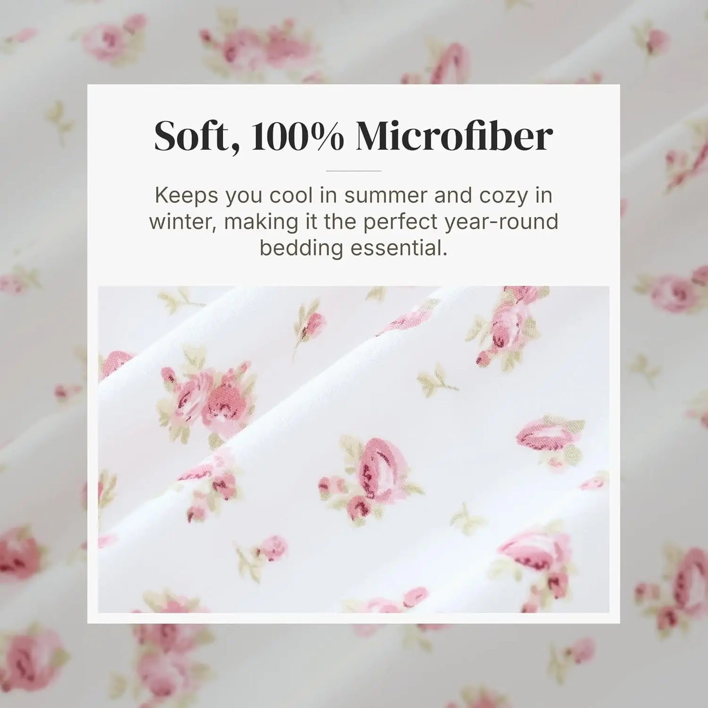 Silky Bamboo Fiber Bed Sheets Set With Flat And Fitted