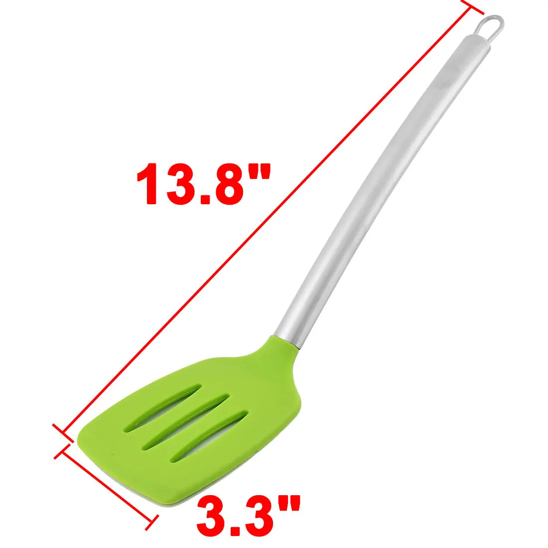 UXCELL Stainless Steel Handle Silicone Slotted Pancake Turner Spatula