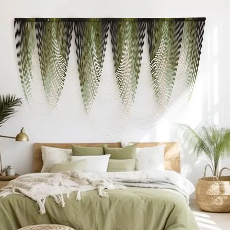 Dip Dyed Macrame Wall Hanging Tapestry Boho Home Decor