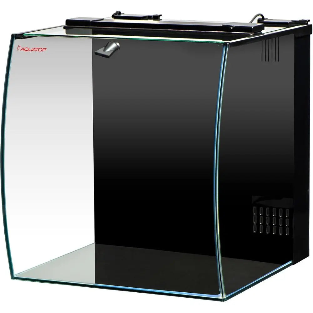 All-In-One Bow Front Glass Aquarium Kit With Filter