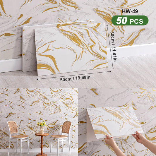3D Self Adhesive Wall Tiles For Indoor Spaces Decor