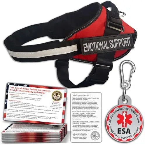 YTYIN Durable Emotional Support Dog Vest With ID Tag And ADA Cards