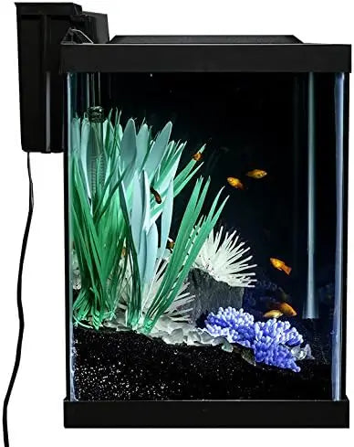 Aquarium Kit With LED Lighting And Decor Complete Tank Setup