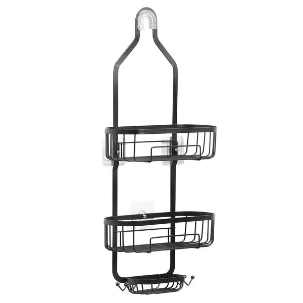 Shower Caddy 3-Tier Hanging Organizer With Soap Holder And Hooks