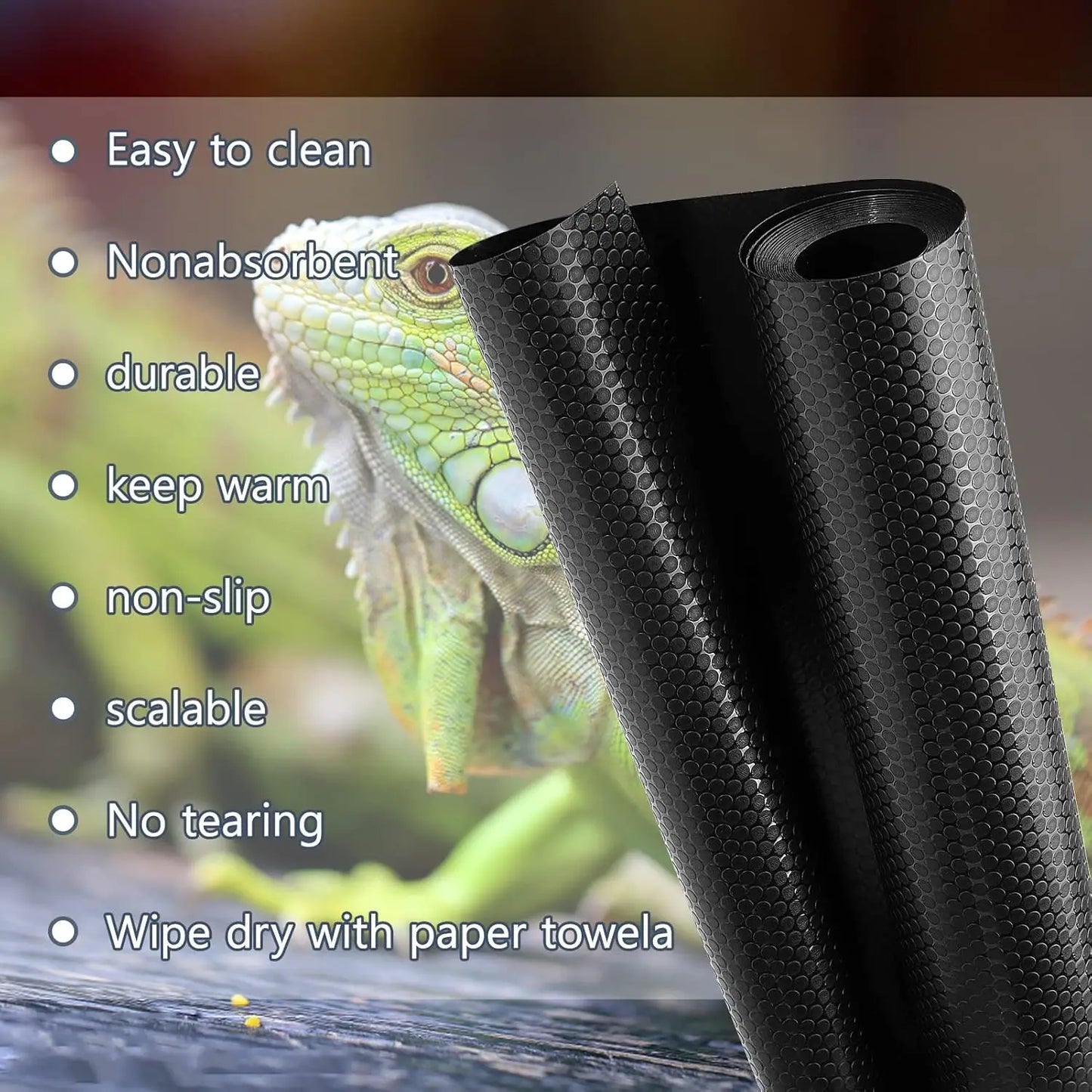 Reptile Terrarium Carpet Substrate Non Adhesive Bedding For Bearded Dragons