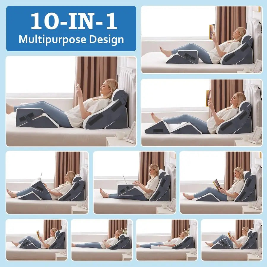 Wedge Pillow Set For After Surgery And Acid Reflux Relief