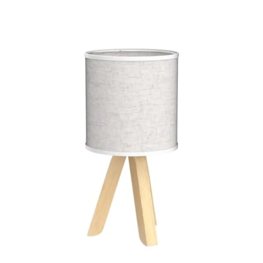 Wooden Tripod Table Lamps Set of 2 with Linen Shade
