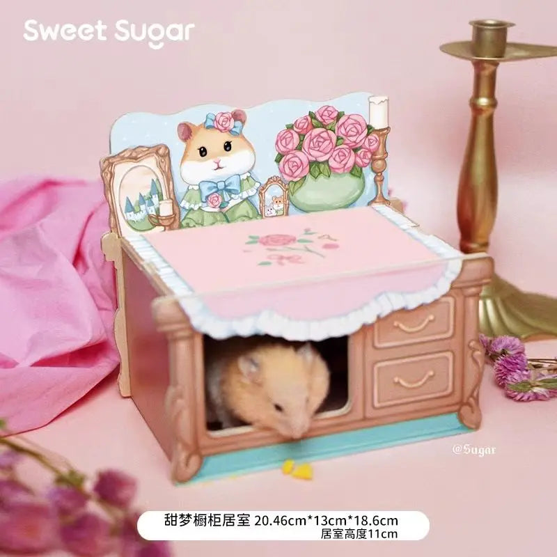 Petkit Rose Manor Wooden Hamster House For Small Animals