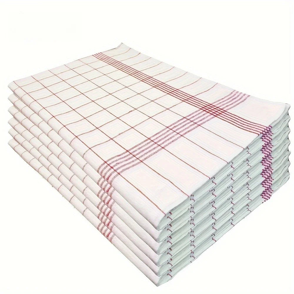Classic Plaid Dish Towel Scouring Pad Polyester Cloth