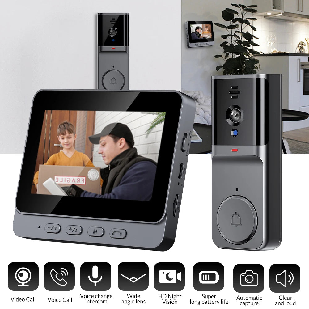 KEPEAK Wireless Video Intercom Doorbell HD Night Vision