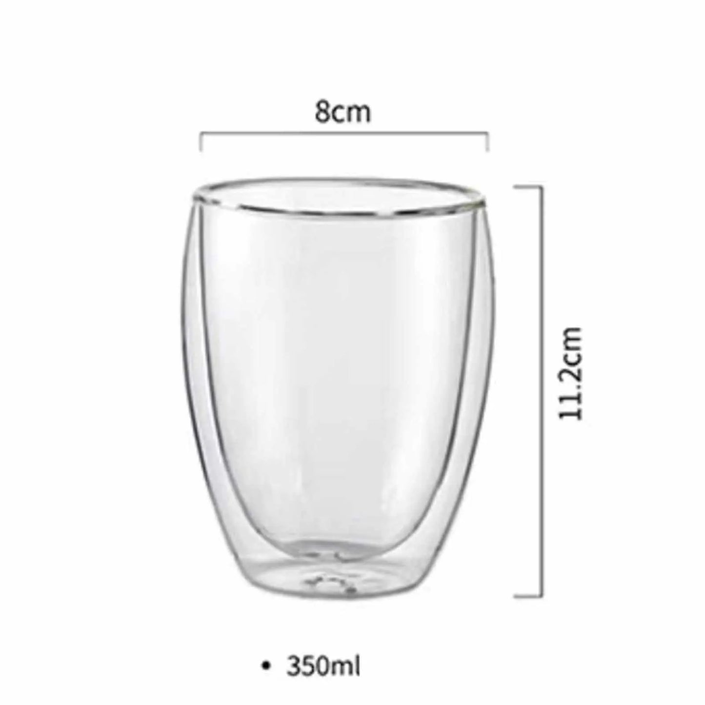 Double Wall Glass Tumbler Insulated Coffee Tea Cup Daily Use
