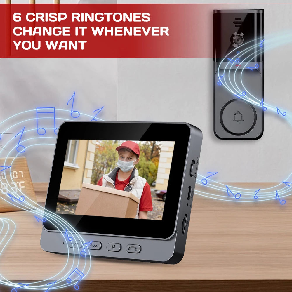 KEPEAK Wireless Video Intercom Doorbell HD Night Vision