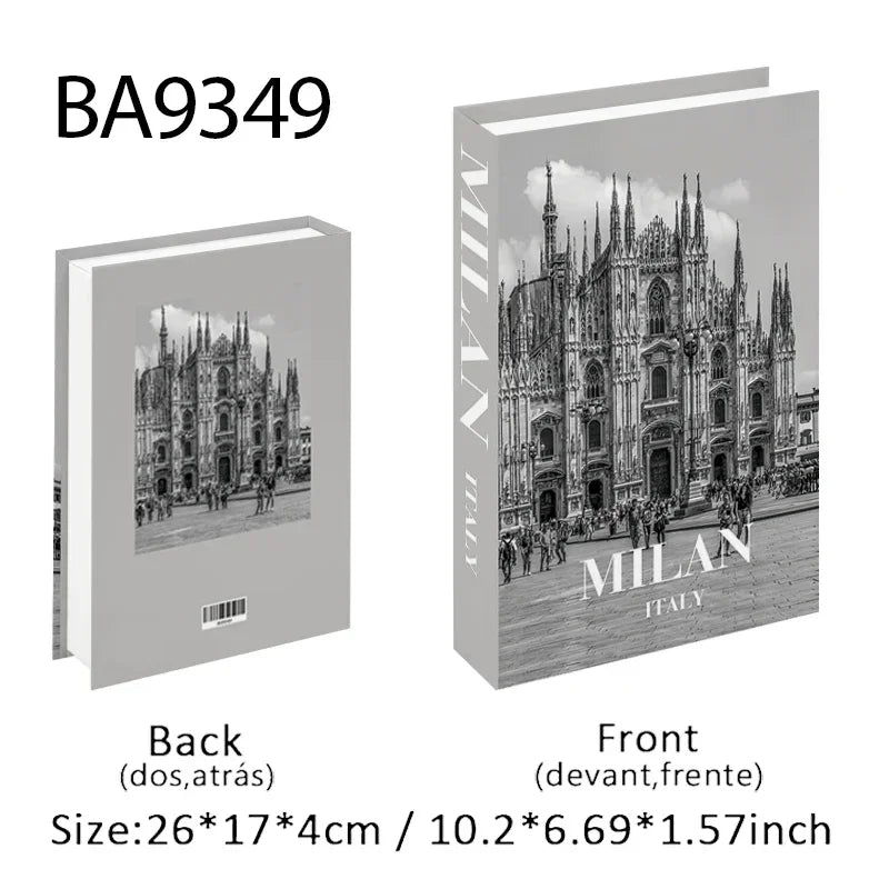Luxury Fake Book Storage Box Decor Paris Interior Ornaments
