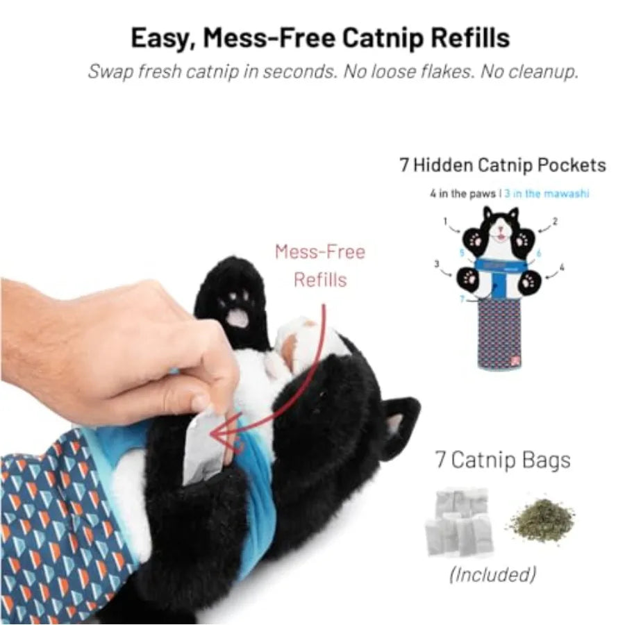 Cat Wrestling Glove Puppet With Protective Sleeve And Catnip For Playtime