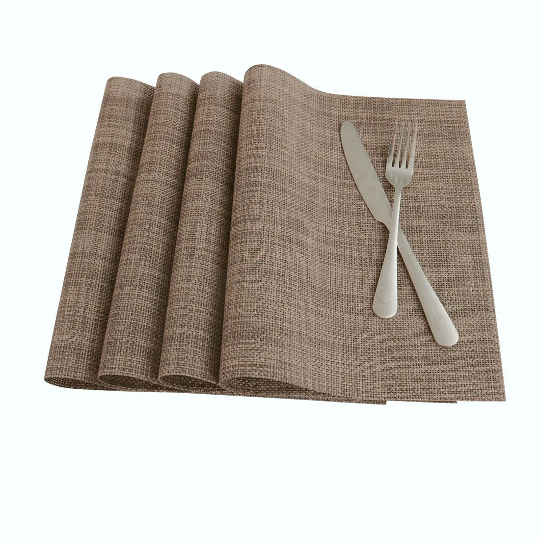 UXCELL Heat Resistant Non Skid PVC Table Mats Woven Placemats