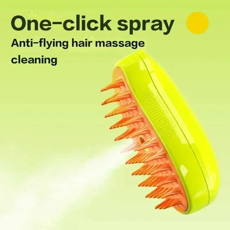 Cat Dog Steam Brush Electric Sprayer Grooming Massager