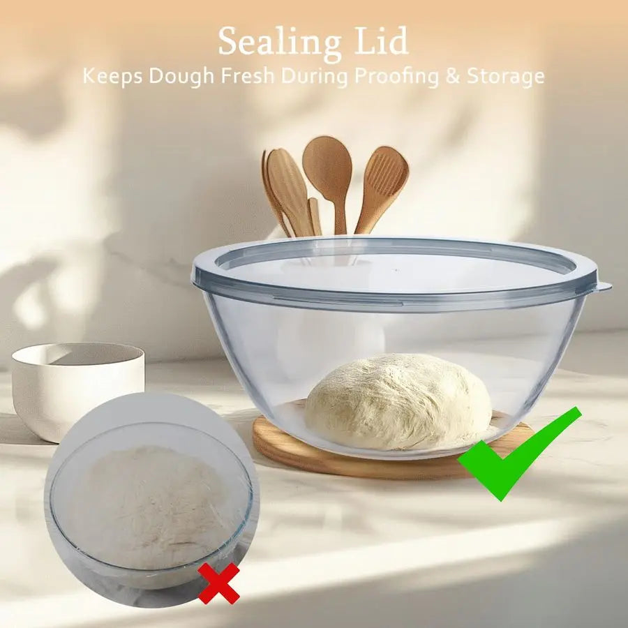 XMSJ Glass Mixing Bowl for Sourdough Bread Proofing