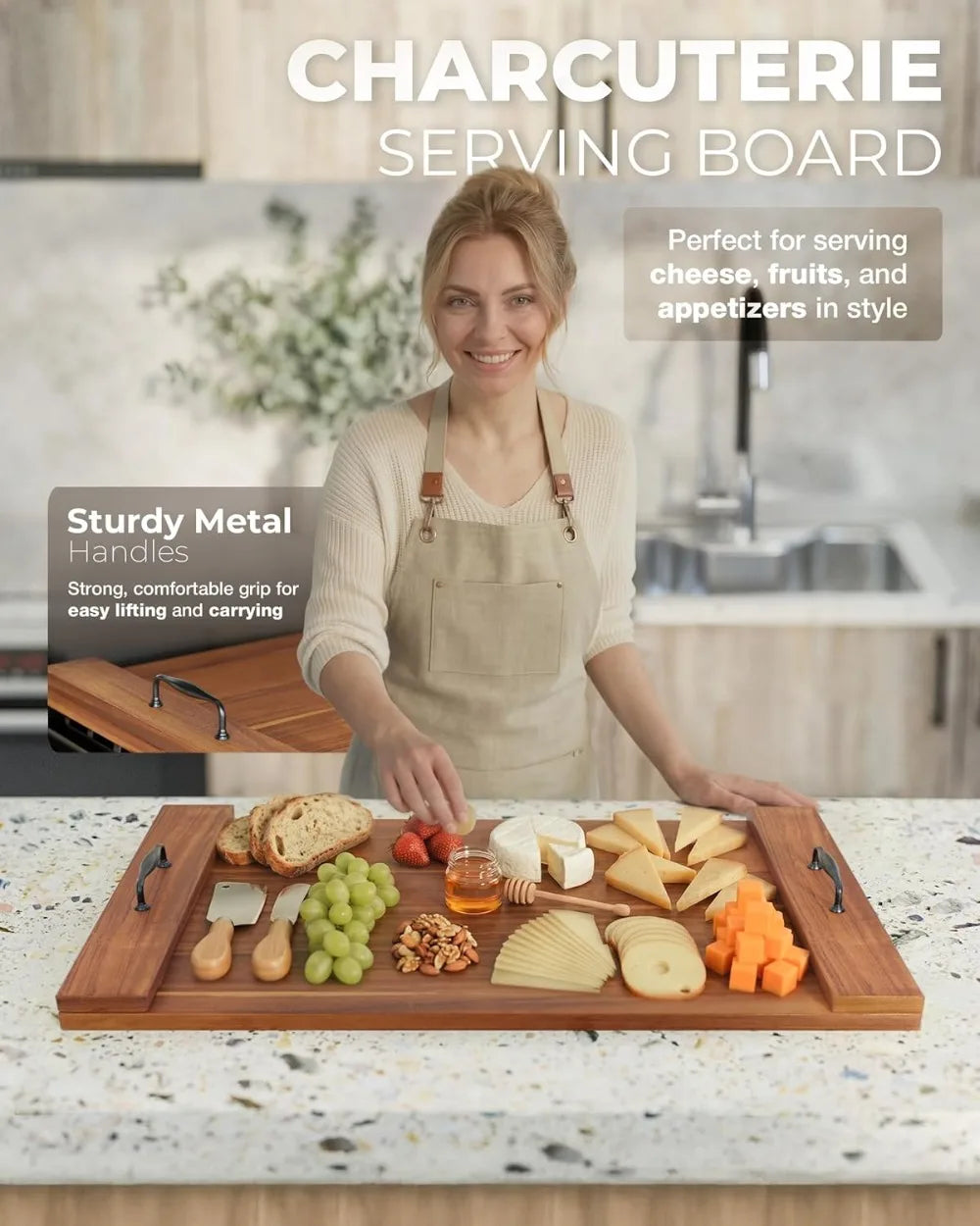 Acacia Wood Noodle Board Stovetop Cover For Gas And Electric