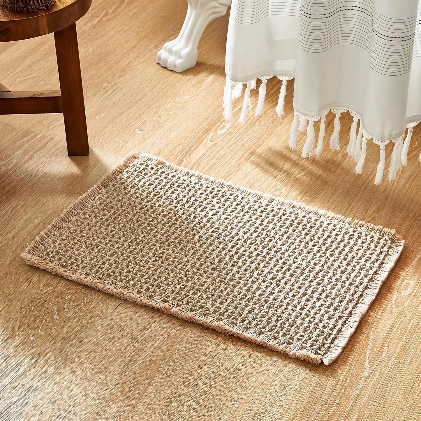 Super Absorbent Non Slip Bath Mat Waffle Design Rug