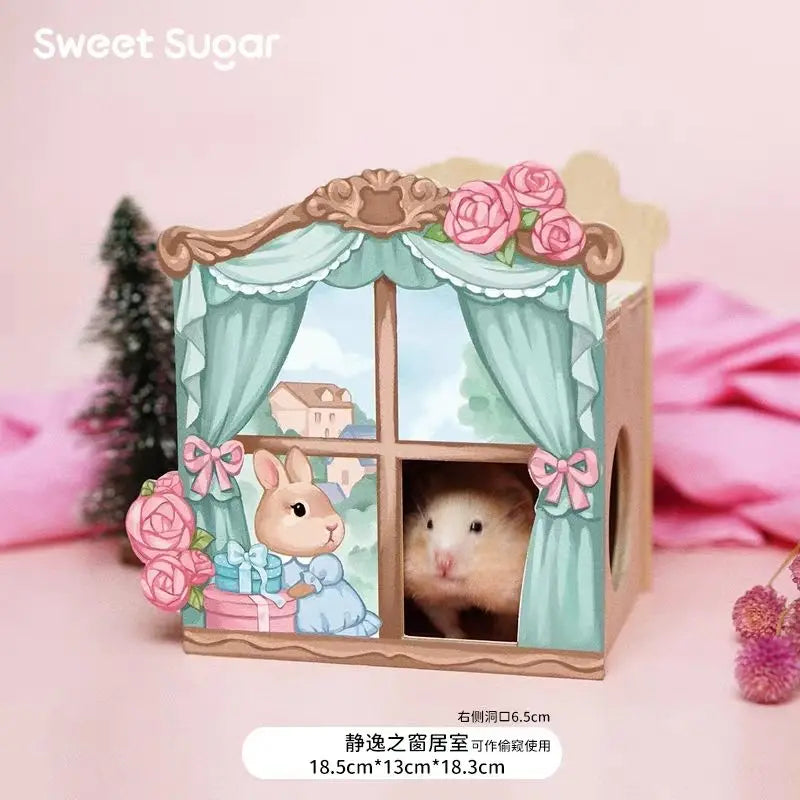 Petkit Rose Manor Wooden Hamster House For Small Animals