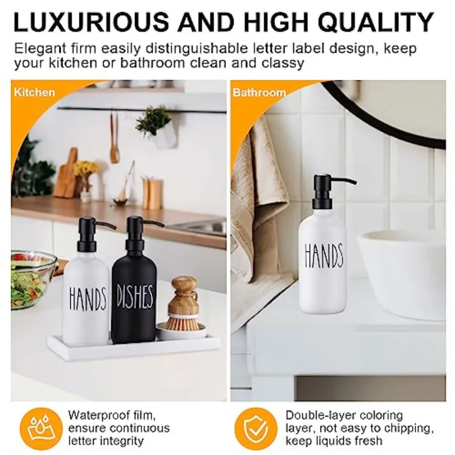 Glass Soap Dispenser For Kitchen And Hand Soap Farmhouse Style