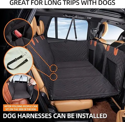 Back Seat Extender Dog Hammock And Car Seat Cover Protector