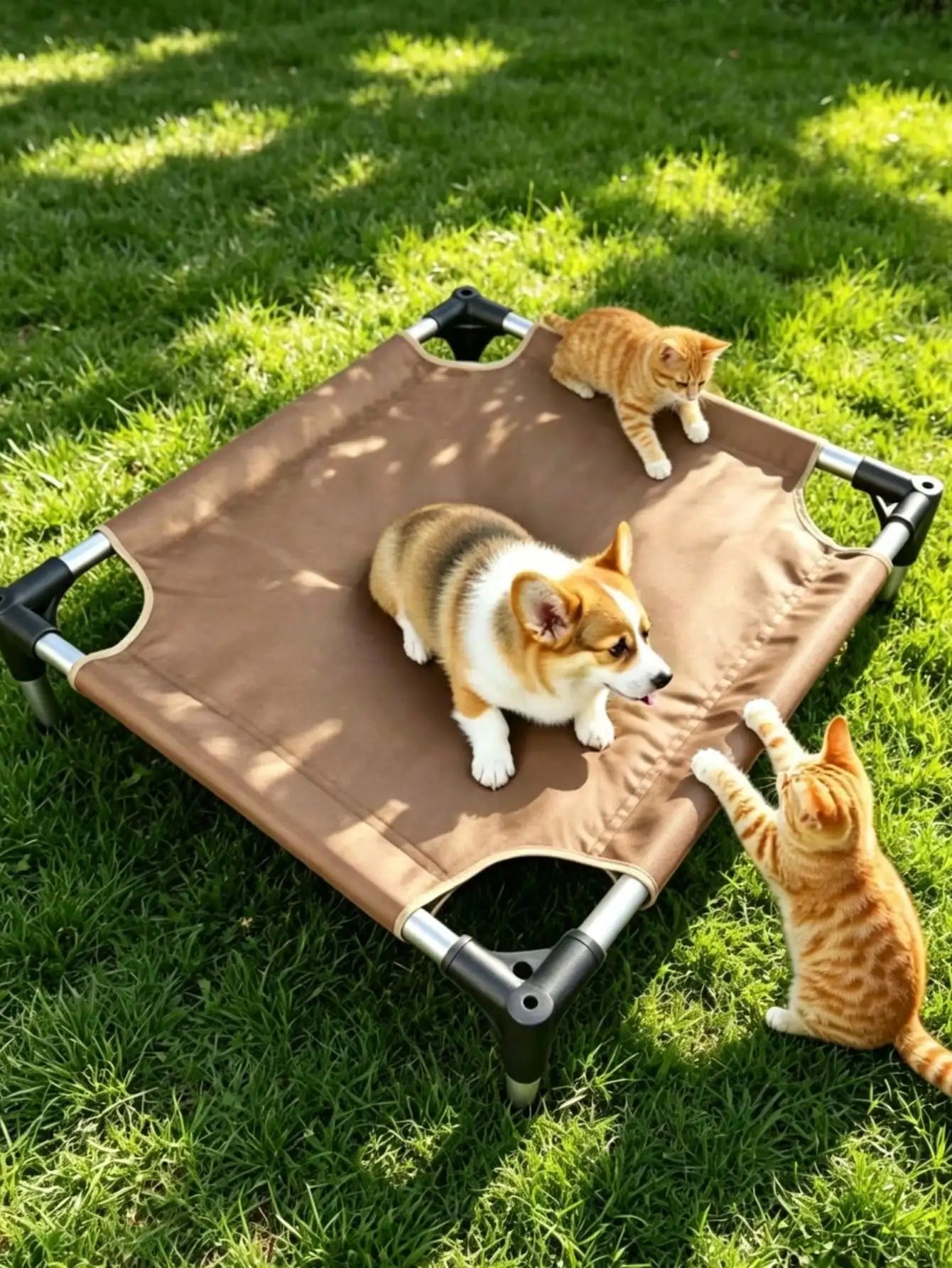 All-Season Pet Camping Bed for Cats and Dogs Elevated Portable
